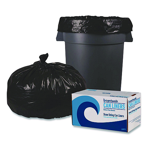 Boardwalk® 60 Gallon Trash Bags, 1.2 mil, 38 x 58, Black, 50 Bags (BWK519E)