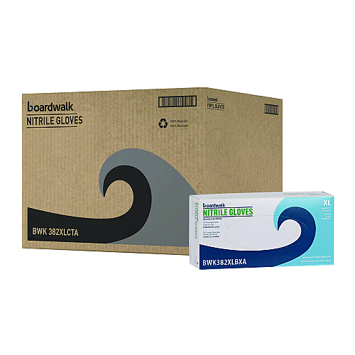 Boardwalk® Disposable Food Service Nitrile Gloves, X-Large, Blue, 5 mil, 1000/Carton (BWK382XLCTA)