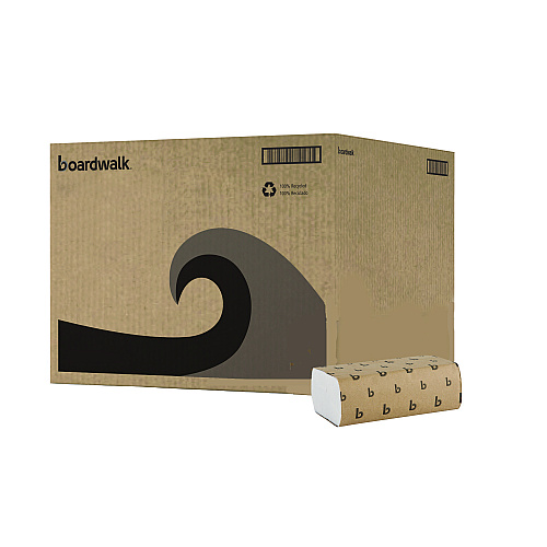 Boardwalk® Multifold Paper Towels, 1-Ply, White, 4000 Towels (BWK6200)