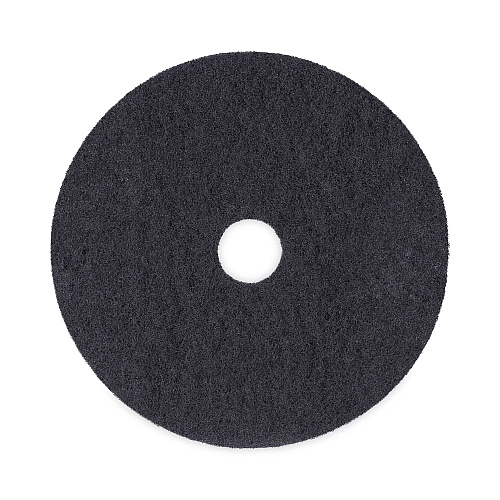Boardwalk® Standard 20" Black Stripping Floor Pads, 5 Pads (BWK4020BLA)