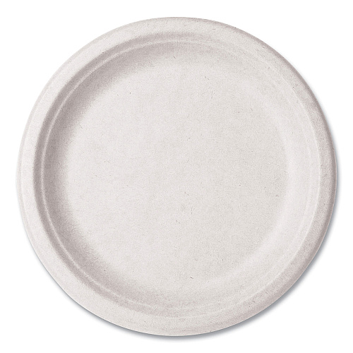 Vegware Nourish Molded Fiber Tableware, Compostable, Plate, 9" dia, White, 500/Carton (WH09)